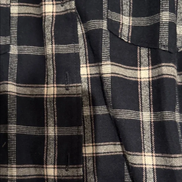 Abercrombie & Fitch Sz M Women’s Boyfriend Flannels-Black, White, Pink, and Blue - Picture 8 of 9